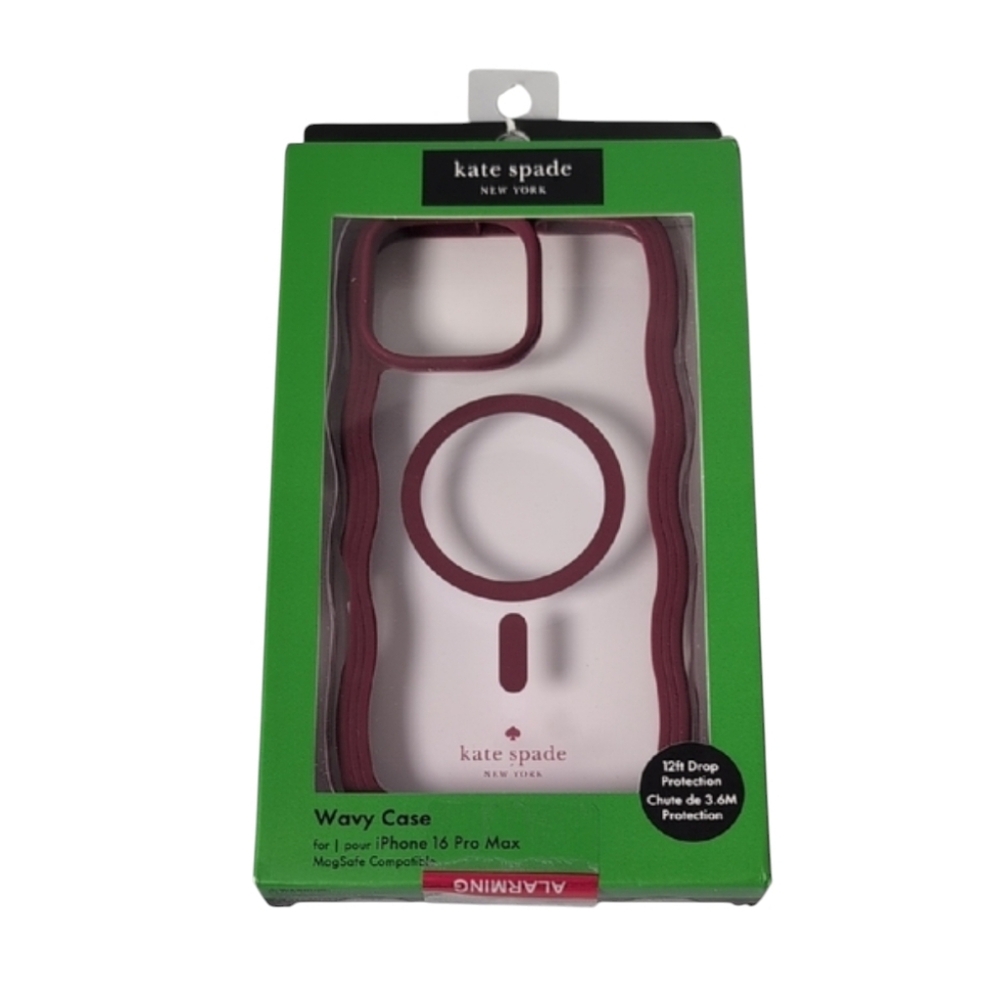Kate Spade Brown/Clear Wavy iPhone 16 Pro Max Case
